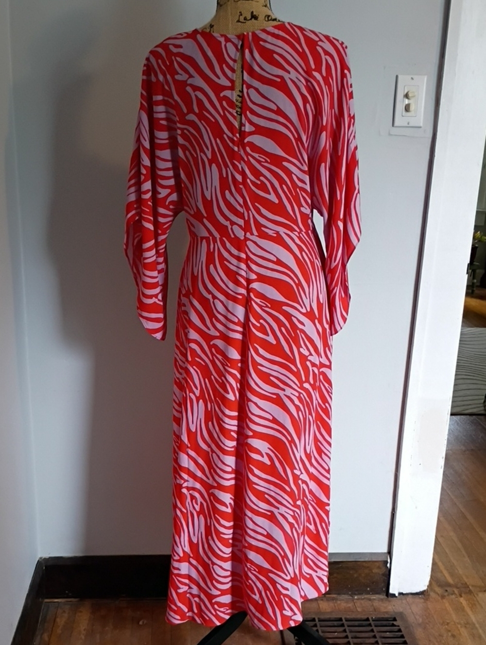 CAbi Pink and Red Zebra-Print Maxi Dress - Picture 4 of 6